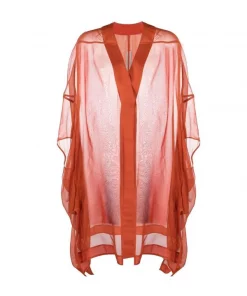 ( Nouvelle Collection ) Rick Owens Veste à Effet De Transparence 53 ORANGE