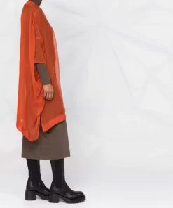( Nouvelle Collection ) Rick Owens Veste à Effet De Transparence 53 ORANGE -Rick Owens Soldes 18329586 39524543 600