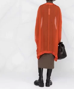 ( Nouvelle Collection ) Rick Owens Veste à Effet De Transparence 53 ORANGE -Rick Owens Soldes 18329586 39524561 600
