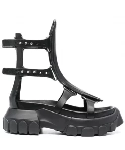 ( Nouvelle Collection ) Rick Owens Sandales Spartiates En Cuir Femme