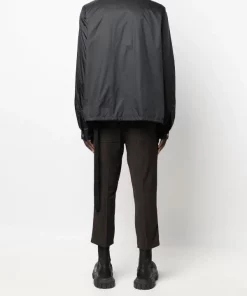 ( Nouvelle Collection ) Rick Owens 0961 BLACK/OYSTER Surchemise à Logo Poitrine Imprimé Homme -Rick Owens Soldes 18340147 39265728 600