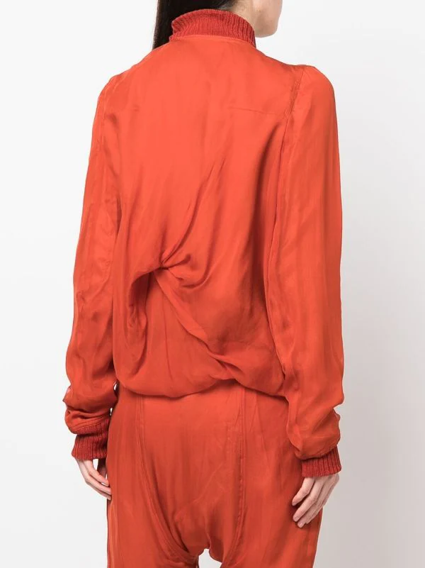 ( Nouvelle Collection ) Rick Owens Veste Bomber à Détail Drapé Homme 6 ( Nouvelle Collection ) Rick Owens Veste Bomber à Détail Drapé Homme – Image 4