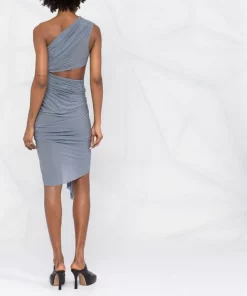 ( Nouvelle Collection ) Rick Owens 36 BRUISE Robe Longue Asymétrique Abito à Design Sans Manches Femme -Rick Owens Soldes 18345333 39592738 600