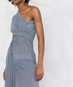 ( Nouvelle Collection ) Rick Owens 36 BRUISE Robe Longue Asymétrique Abito à Design Sans Manches Femme -Rick Owens Soldes 18345333 39595007 600