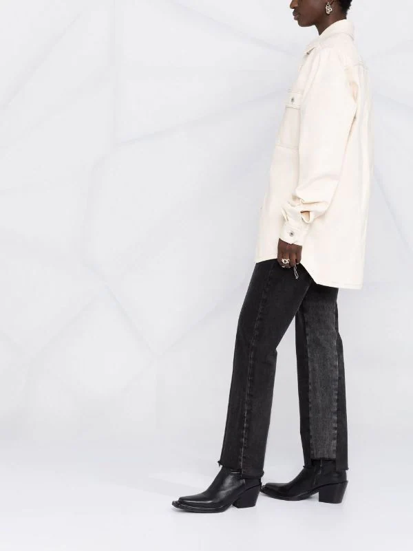 ( Nouvelle Collection ) Rick Owens 21 NATURAL Veste Oversize En Jean Femme 6 ( Nouvelle Collection ) Rick Owens 21 NATURAL Veste Oversize En Jean Femme – Image 4