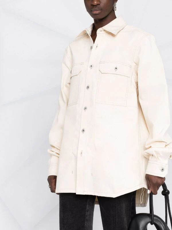 ( Nouvelle Collection ) Rick Owens 21 NATURAL Veste Oversize En Jean Femme 7 ( Nouvelle Collection ) Rick Owens 21 NATURAL Veste Oversize En Jean Femme – Image 5