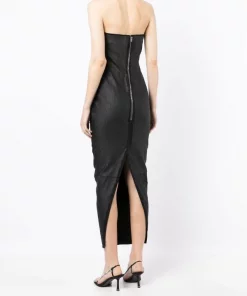 ( Nouvelle Collection ) Rick Owens Robe Bustier Mi-longue En Jean Femme -Rick Owens Soldes 18377762 39356610 600